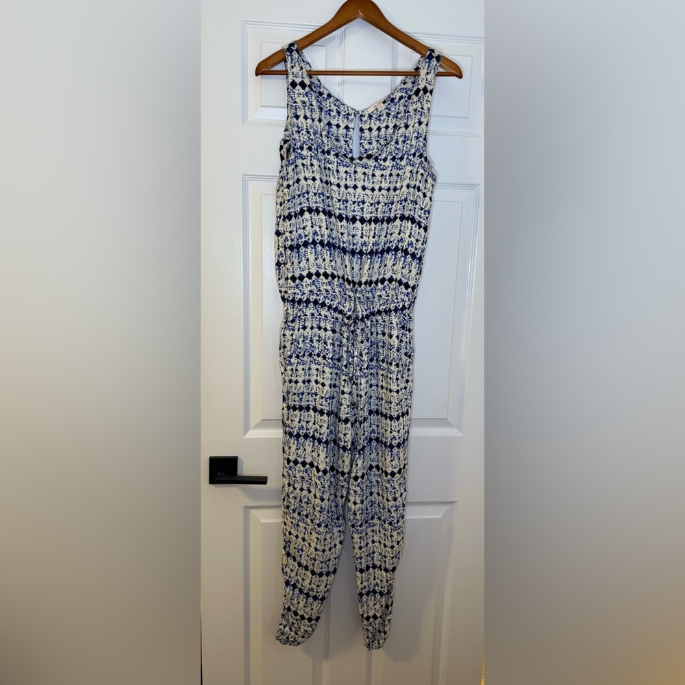 Ella Moss Blue and White Jumpsuit